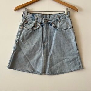 Reconstructed Vintage Levi’s High Waist Denim Skirt